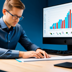 A focused professional in a modest business casual attire, seated at a modern, ergonomic desk. Dynamic digital interfaces displaying complex data visualizations, AI-driven insights, and evolving technological trends surround the subject, symbolizing continuous learning and rapid adaptation. The subject's hands are naturally positioned on a sleek keyboard, indicating active engagement. The background is a clean, well-lit contemporary office space. fully clothed, appropriate attire, professional dress, safe for work, perfect anatomy, correct proportions, natural pose, well-formed hands, proper finger count, natural body proportions, professional photography, high quality, family-friendly.