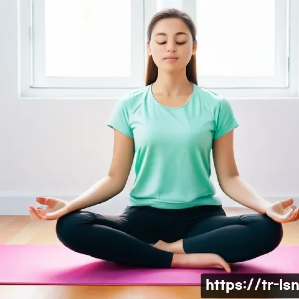성공적인 학습을 위한 감정 조절법 - **Prompt:** A young adult (around 18-25, dressed in comfortable, modest athletic wear like yoga pant...