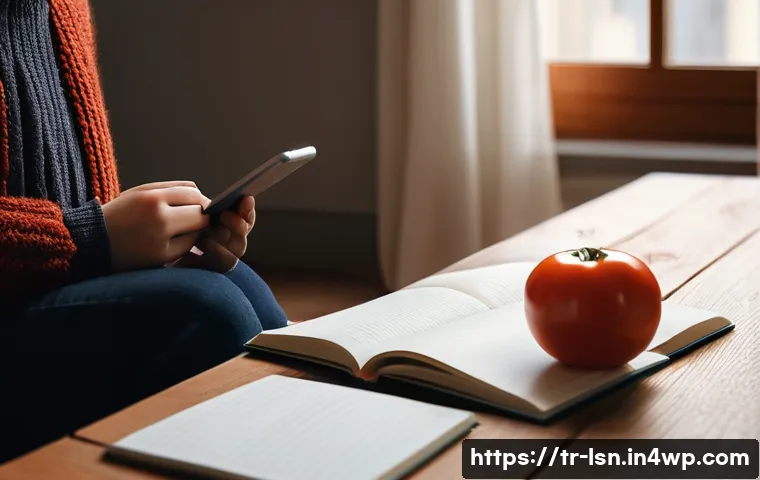 시간 관리와 학습 인내력의 상관관계 - **Prompt:** A young adult, dressed in comfortable, modest everyday clothing, sitting at a clean, min...